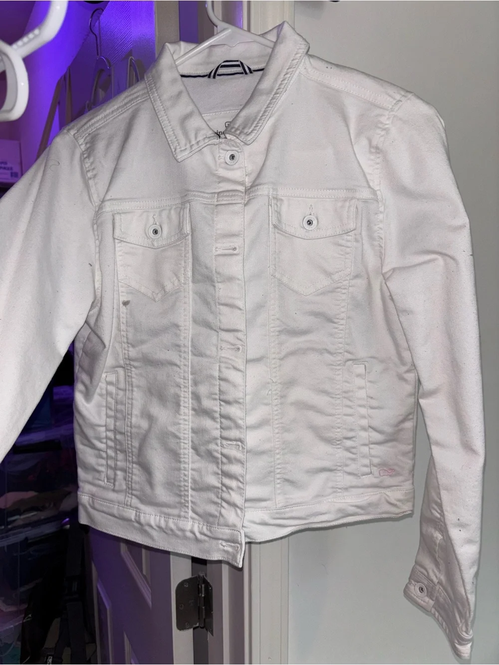 Vineyard Vines White Denim Jean Jacket